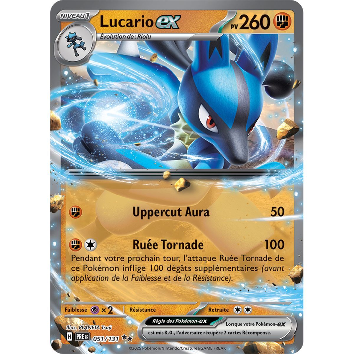 Lucario-ex - Double Rare 51/131 - Ecarlate et Violet 8.5 Évolutions Prismatiques
