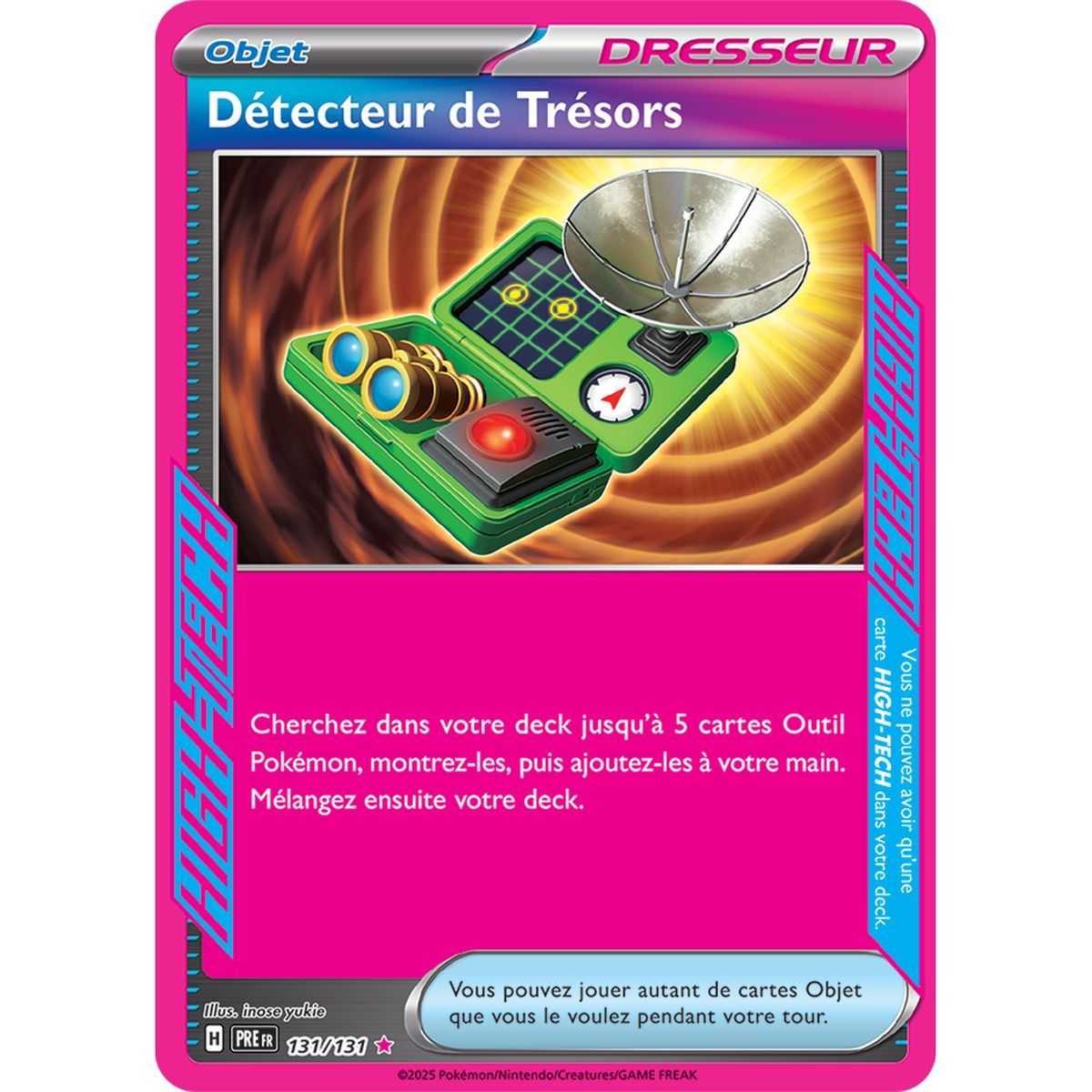 Item Détecteur de Trésors - ACE SPEC rare 131/131 - Ecarlate et Violet 8.5 Évolutions Prismatiques