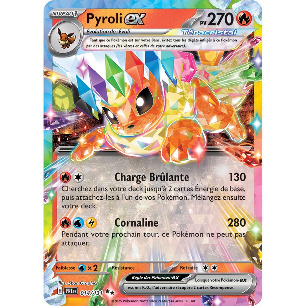 Item Pyroli-ex - Double Rare 14/131 - Ecarlate et Violet 8.5 Évolutions Prismatiques