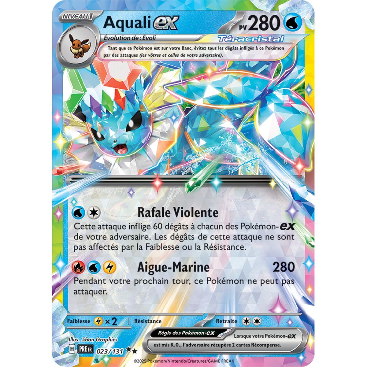 Aquali-ex - Double Rare 23/131 - Ecarlate et Violet 8.5 Évolutions Prismatiques