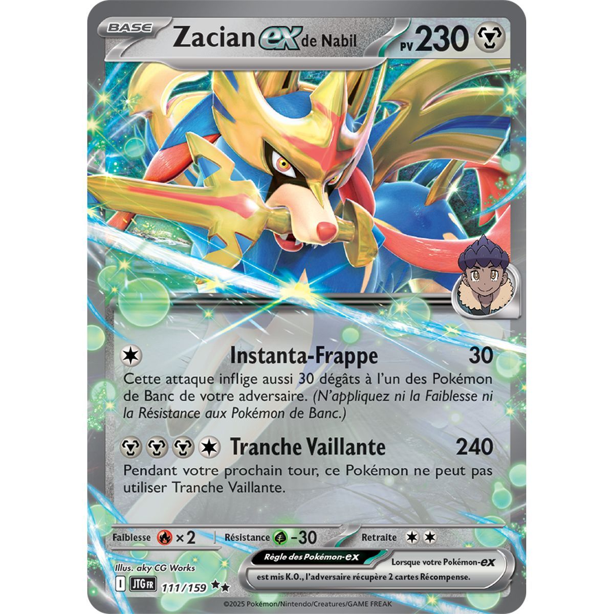 Zacian-exde Nabil - Double Rare 111/159 - Ecarlate et Violet 9 Aventures Ensemble