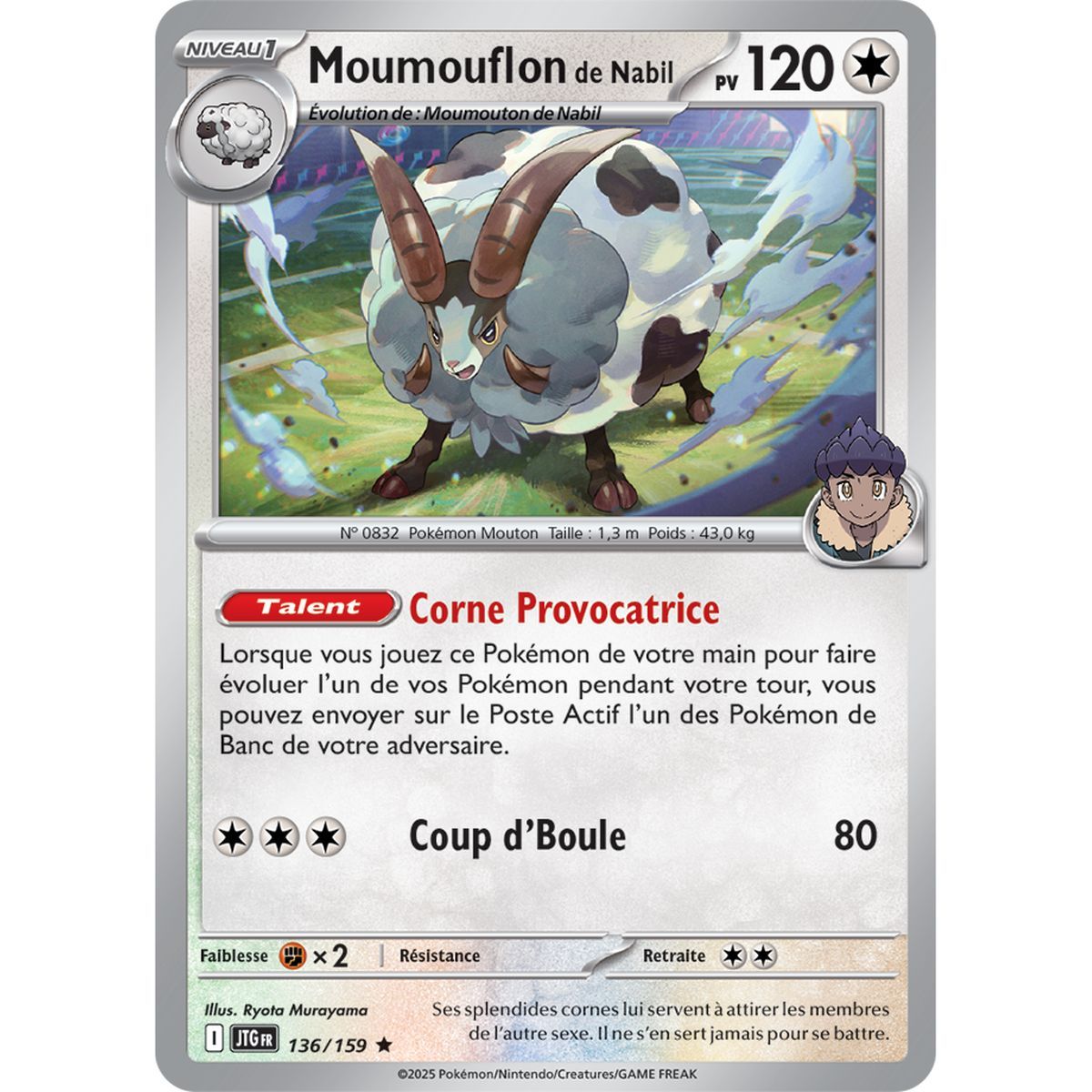 Item Moumouflon de Nabil - Reverse 136/159 - Ecarlate et Violet 9 Aventures Ensemble