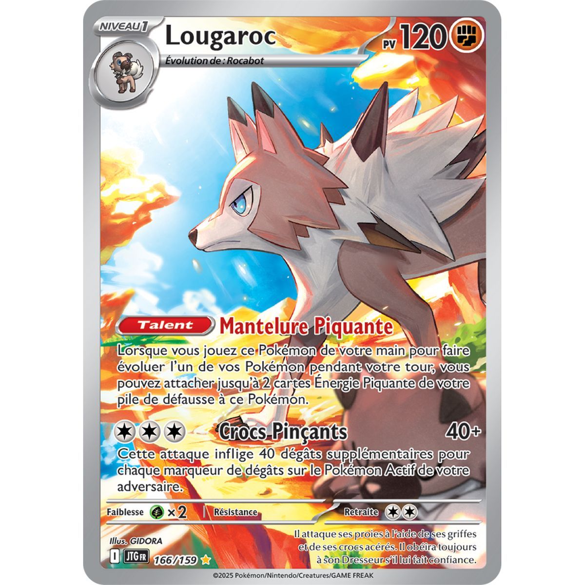 Item Lougaroc - Illustration Rare 166/159 - Ecarlate et Violet 9 Aventures Ensemble