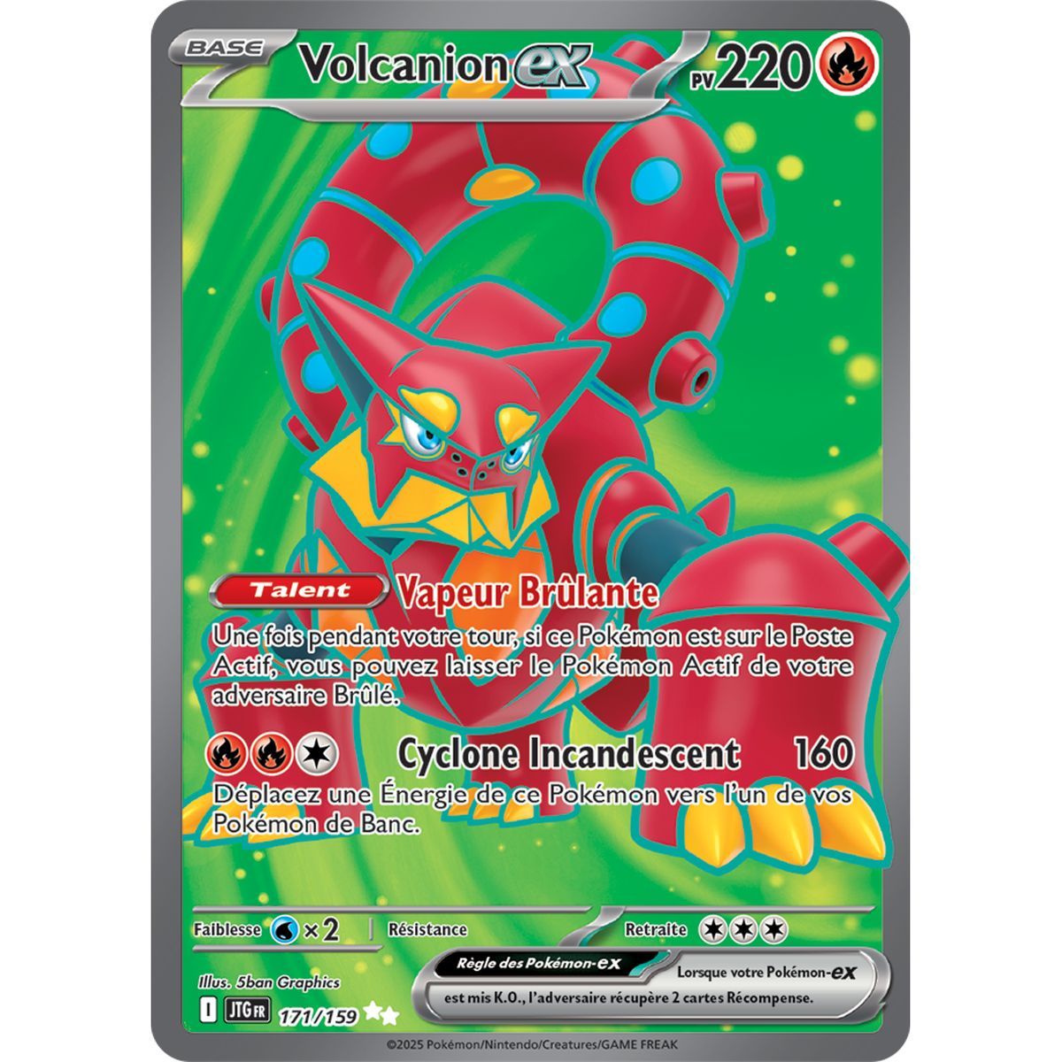 Volcanion-ex - Ultra Rare 171/159 - Ecarlate et Violet 9 Aventures Ensemble