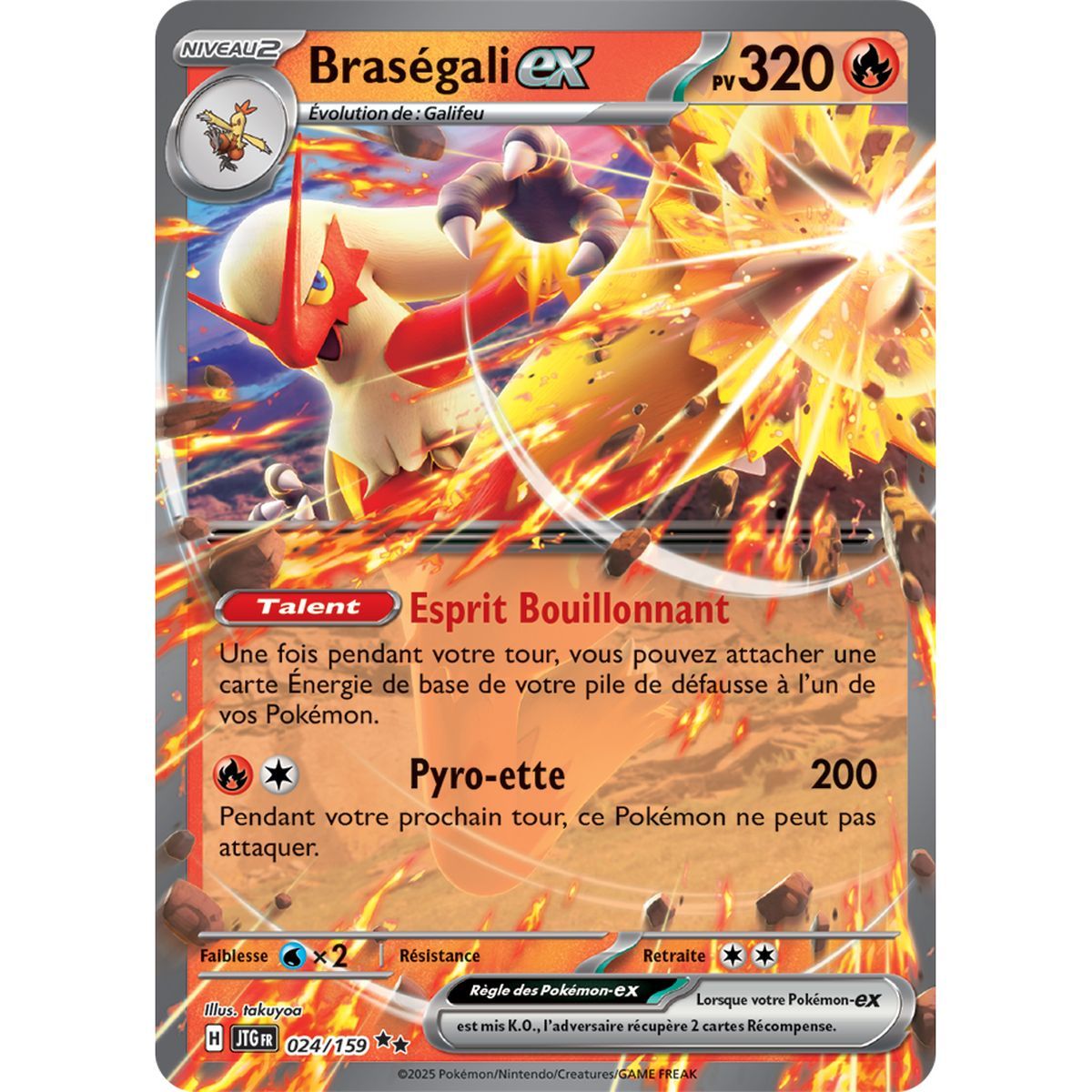 Braségali-ex - Double Rare 24/159 - Ecarlate et Violet 9 Aventures Ensemble
