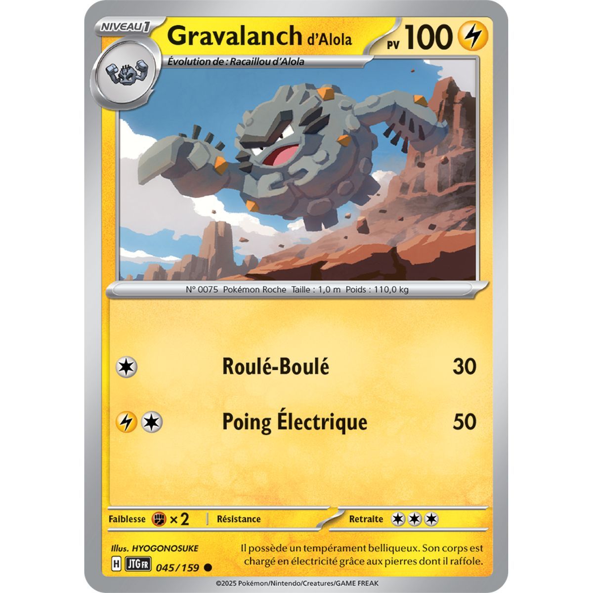 Gravalanch d’Alola - Reverse 45/159 - Ecarlate et Violet 9 Aventures Ensemble