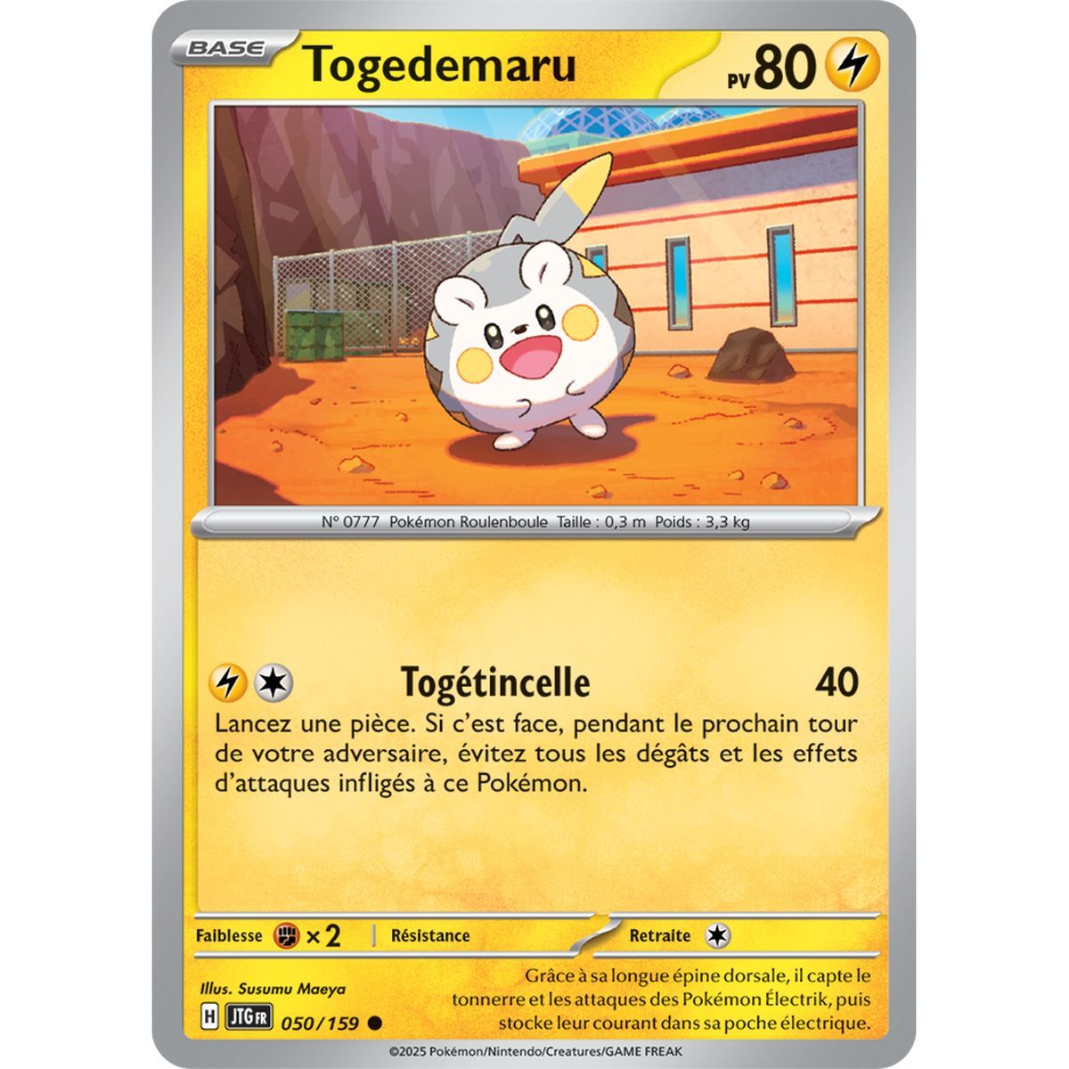 Item Togedemaru - Commune 50/159 - Ecarlate et Violet 9 Aventures Ensemble