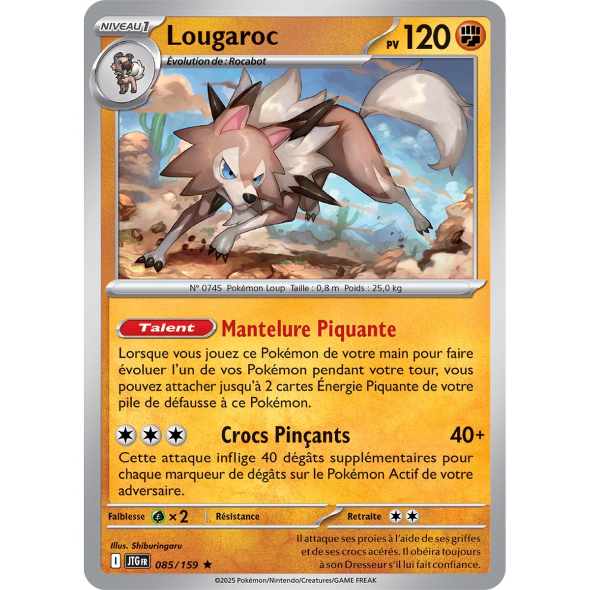 Item Lougaroc - Holo Rare 85/159 - Ecarlate et Violet 9 Aventures Ensemble