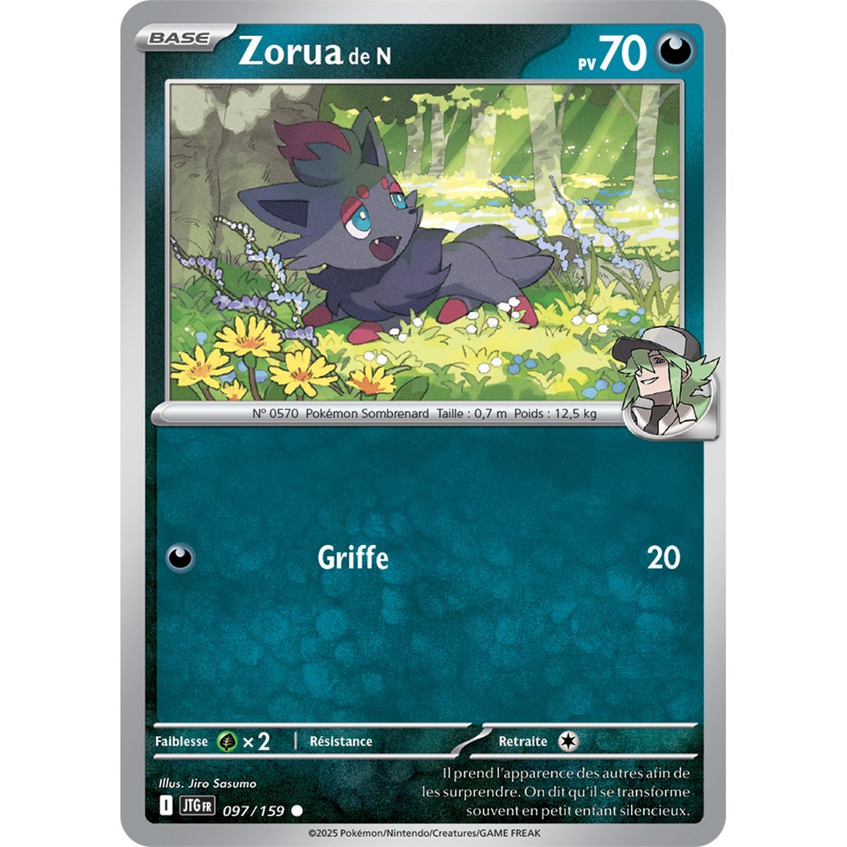 Item Zorua de N - Commune 97/159 - Ecarlate et Violet 9 Aventures Ensemble