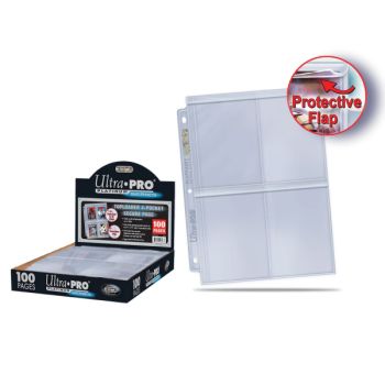 100 Pages de Classeur - 4 Cases Pour Toploaders : Secure Pages - Platinum Series - Ultra Pro
