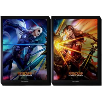 100 Protèges Cartes - Pochettes - Diana vs Leona - Riftbound League of Legends TCG - Set 4 Vendetta - Scellé