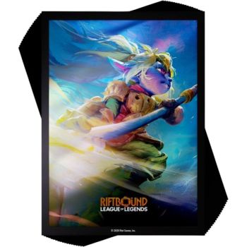 100 Protèges Cartes - Pochettes - Poppy, Keeper of the Hammer - Riftbound League of Legends TCG - Set 3 Unleashed - Scellé