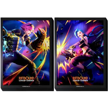 100 Protèges Cartes - Pochettes - Vi Vs Jinx - Riftbound League of Legends TCG - Set 4 Vendetta- Scellé