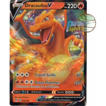 Item Dracaufeu V - Ultra Rare 19/189 - Epee et Bouclier 3 Ténèbres Embrasées