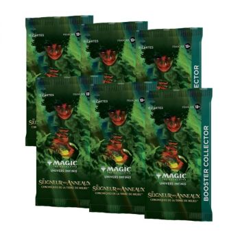 Magic The Gathering - Lot de 6 Booster - Collector - Le Seigneur des Anneaux : Chroniques de la Terre du Milieu - FR