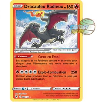 Item Dracaufeu Radieux - Rare 20/159 - Epee et Bouclier 12.5 Zenith Supreme