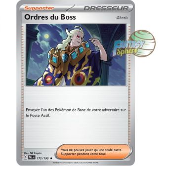 Item Ordres du Boss (Ghetis) - Reverse 172/193 - Ecarlate et Violet Evolution à Paldea