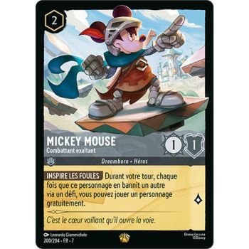 Item Mickey Mouse, Combattant exaltant - 200/204 - ARI - L'Ile d'Archazia - Légendaire - Français