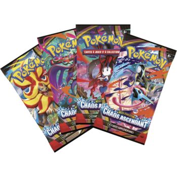 Artset - 4 Boosters Méga-Évolution - Chaos Ascendant [ME04][CRI] - Pokémon