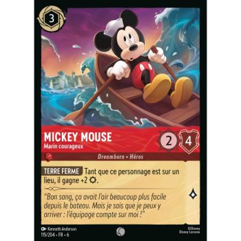 Item Mickey Mouse, Marin courageux - 115/204 - AZS - La Mer Azurite - Brillante - Premium - Français