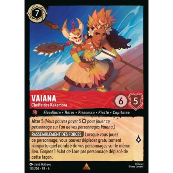Item Vaiana, Cheffe des Kakamora - 121/204 - AZS - La Mer Azurite - Brillante - Premium - Français