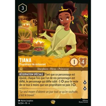 Item Tiana, propriétaire de restaurant - 16/204 - AZS - La Mer Azurite - Légendaire - Français