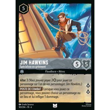 Item Jim Hawkins, Spécialiste en gréement - 183/204 - AZS - La Mer Azurite - Brillante - Premium - Français