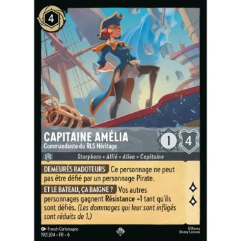 Item Capitaine Amélia, Commandante du RLS Héritage - 192/204 - AZS - La Mer Azurite - Super Rare - Français