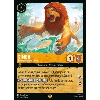 Item Simba, Protecteur des Lions - 20/204 - AZS - La Mer Azurite - Brillante - Premium - Français