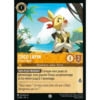 Item Coco Lapin, Pirate indigné - 22/204 - AZS - La Mer Azurite - Brillante - Premium - Français
