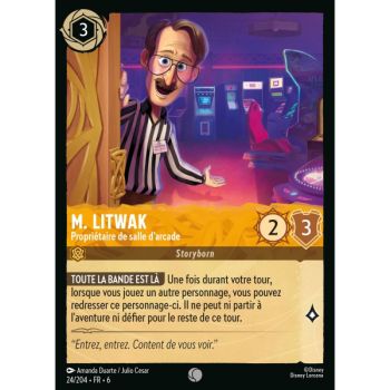 Item M. Litwak, Propriétaire de salle d'arcade - 24/204 - AZS - La Mer Azurite - Brillante - Premium - Français