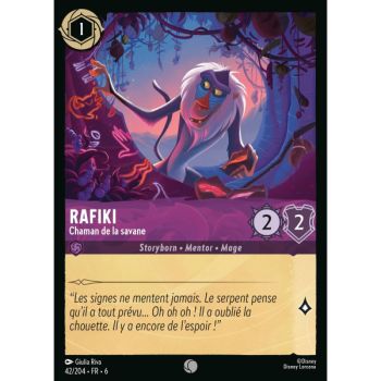 Item Rafiki, Chaman de la savane - 42/204 - AZS - La Mer Azurite - Brillante - Premium - Français