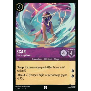 Item Scar, Lion tempétueux - 47/204 - AZS - La Mer Azurite - Brillante - Premium - Français