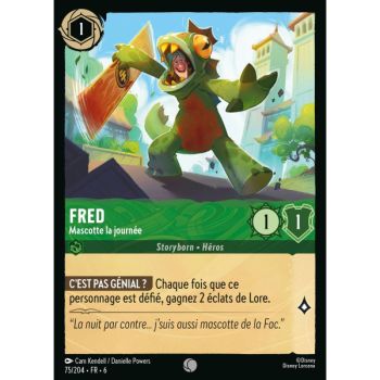 Item Fred, Mascotte la journée - 75/204 - AZS - La Mer Azurite - Brillante - Premium - Français