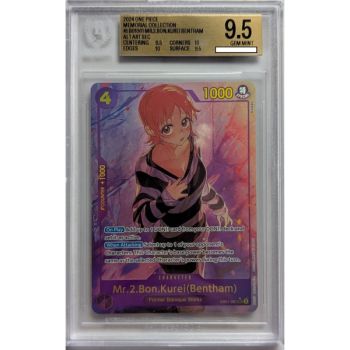 [BGS 9.5 - Gem Mint] - Carte Gradée - Mr.2.Bon.Kurei(Bentham) EB01-061 - Memorial Collection - 2024 - One Piece - Anglais