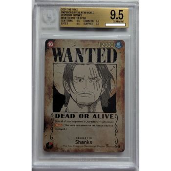 [BGS 9.5 - Gem Mint] - Carte Gradée - Shanks (Wanted) OP09-004 - Emperors in the New World - 2024 - One Piece - Anglais