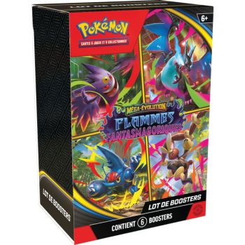 Bundle 6 Boosters - Mega-Evolution : Flammes Fantasmagoriques [ME02][PFL] - Pokémon - FR