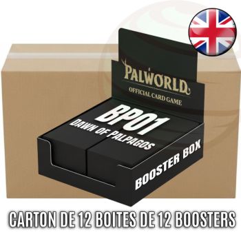 photo Carton de 12 Boites  de 12 Boosters - Dawn of Palpagos [BP01] - Palworld TCG - EN