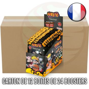 photo Carton de 12 Boîtes de 24 Boosters - Konoha Shido - Naruto Mythos TCG - 1ère Edition - FR
