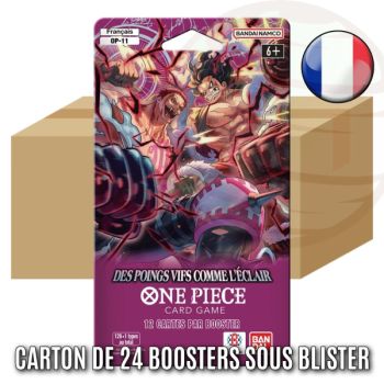 Carton de 24 Boosters Blister - OP11 : Des Poings Vifs comme l'Eclair - One Piece CG -  OP-11 - FR