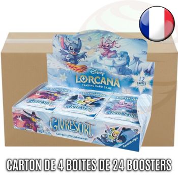 photo Carton de 4 Boites de 24 Boosters - Chapitre 11 : Givresort - Disney Lorcana - Set 11 - FR