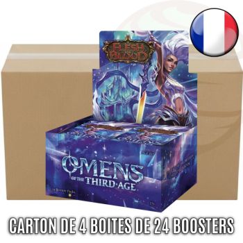 photo Carton de 4 Boites de 24 Boosters - Omens of the Third Age - Flesh & Blood - FAB - FR