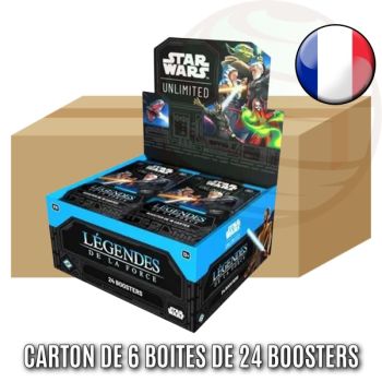 photo Carton de 6 Boites de 24 Boosters - Star Wars Unlimited : Légendes de la Force - FR