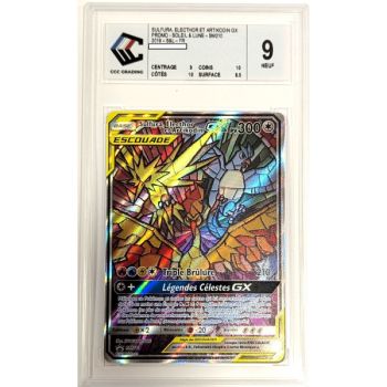 [CCC 9 - Neuf] - Carte Gradée - Sulfura, Electhor et Artikodin GX - Promo - 2019 - Pokémon - Français