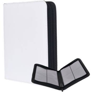 photo Classeur Toploader Premium White - 144 Cartes - Zip Binder 4 Pochettes - Newave Collectibles