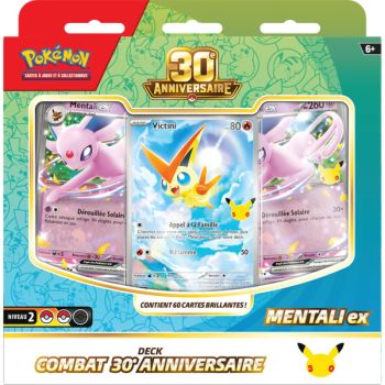 Deck Combat - 30ème Anniversaire : Mentali ex - Pokémon - 30 ans - FR