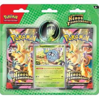 Duo-Pack - 2 Boosters - Dodoala d'Okuba/Saquedeneu d'Erika - Méga-Évolution - Héros Transcendants [ME02.5][ASC] - Pokémon - FR (Modèle Aléatoire)