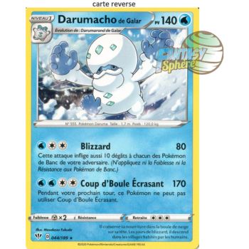 Item Darumacho de Galar - Reverse 44/189 - Epee et Bouclier 3 Ténèbres Embrasées