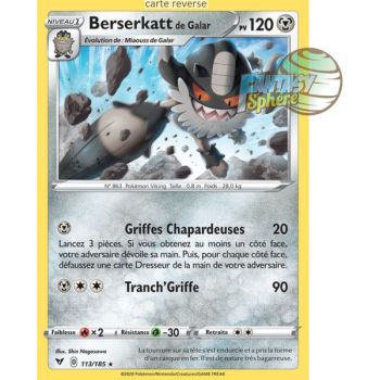 Item Berserkatt de Galar - Reverse 113/185 - Epee et Bouclier 4 Voltage Eclatant