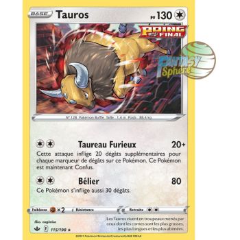 Item Tauros - Reverse 115/198 - Epee et Bouclier 6 Regne de Glace